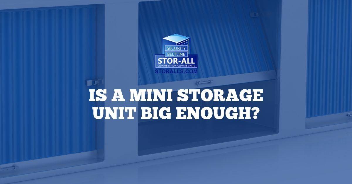 Is a Mini Storage Unit Big Enough?