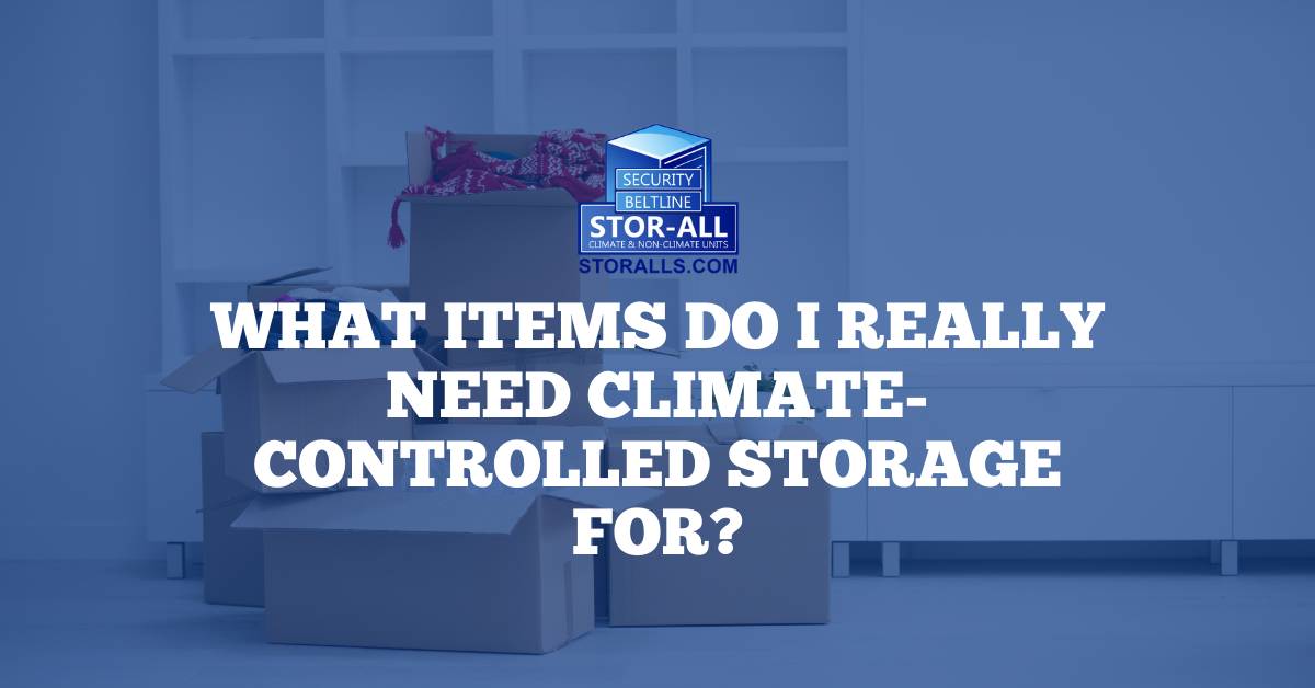 What items do I really need climate-controlled storage for?
